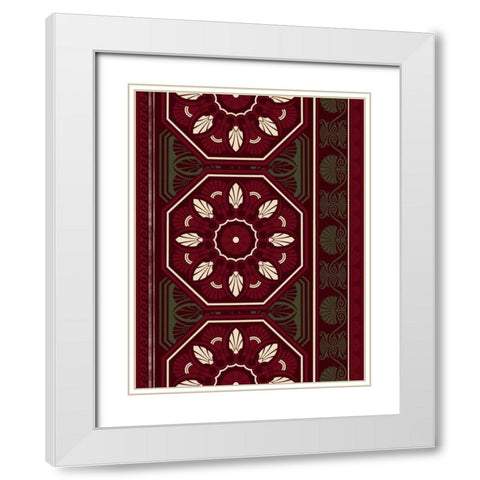 Patterns P2 White Modern Wood Framed Art Print with Double Matting by Grey, Jace