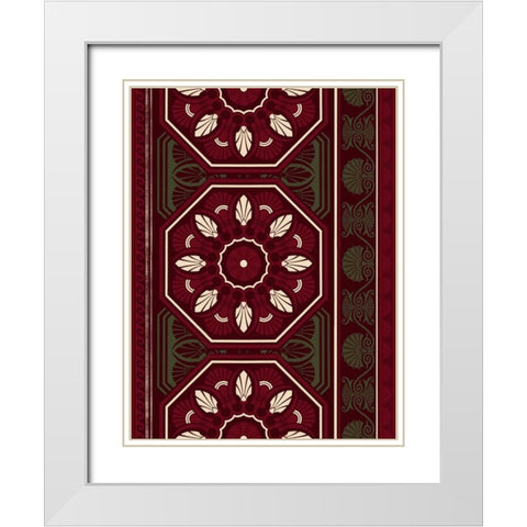 Patterns P2 White Modern Wood Framed Art Print with Double Matting by Grey, Jace