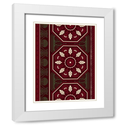 Patterns P White Modern Wood Framed Art Print with Double Matting by Grey, Jace