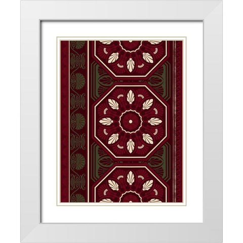 Patterns P White Modern Wood Framed Art Print with Double Matting by Grey, Jace