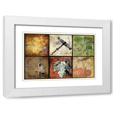 Wine Patch White Modern Wood Framed Art Print with Double Matting by Grey, Jace