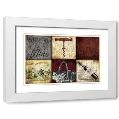 Wine Patch White Modern Wood Framed Art Print with Double Matting by Grey, Jace