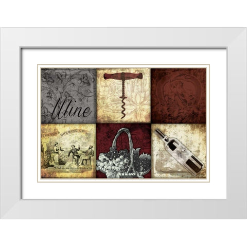 Wine Patch White Modern Wood Framed Art Print with Double Matting by Grey, Jace