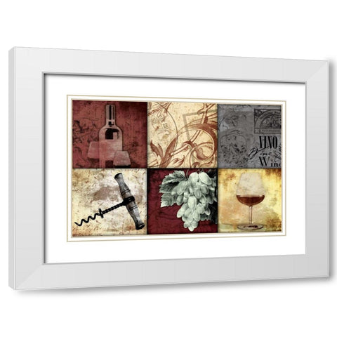 Wine Patch 2 White Modern Wood Framed Art Print with Double Matting by Grey, Jace