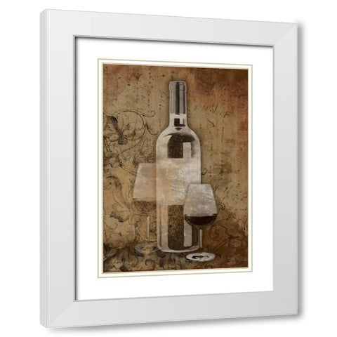 Wine White Modern Wood Framed Art Print with Double Matting by Grey, Jace