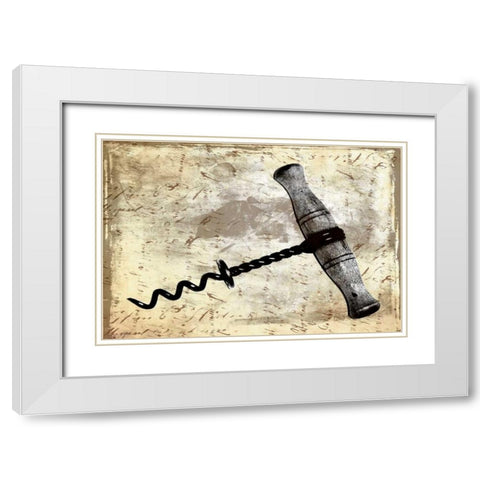 Corkscrew White Modern Wood Framed Art Print with Double Matting by Grey, Jace