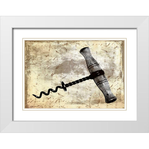 Corkscrew White Modern Wood Framed Art Print with Double Matting by Grey, Jace