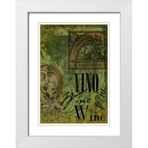 Vino White Modern Wood Framed Art Print with Double Matting by Grey, Jace