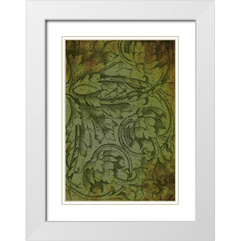 Pattern H White Modern Wood Framed Art Print with Double Matting by Grey, Jace