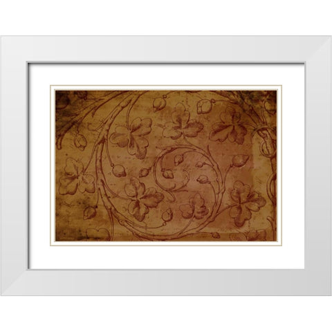 Pattern J White Modern Wood Framed Art Print with Double Matting by Grey, Jace