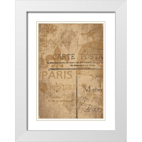 Paris G White Modern Wood Framed Art Print with Double Matting by Grey, Jace