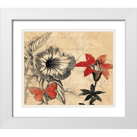 Wisdom Floral No  World White Modern Wood Framed Art Print with Double Matting by Grey, Jace