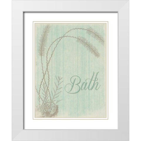 Bath White Modern Wood Framed Art Print with Double Matting by Grey, Jace