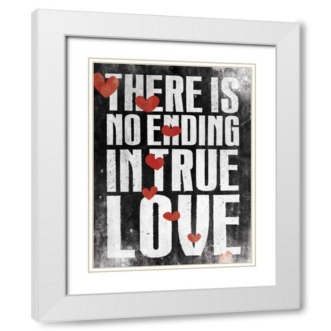No Ending D White Modern Wood Framed Art Print with Double Matting by Grey, Jace