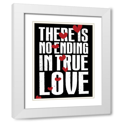 No Ending F White Modern Wood Framed Art Print with Double Matting by Grey, Jace