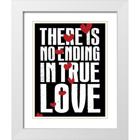 No Ending F White Modern Wood Framed Art Print with Double Matting by Grey, Jace