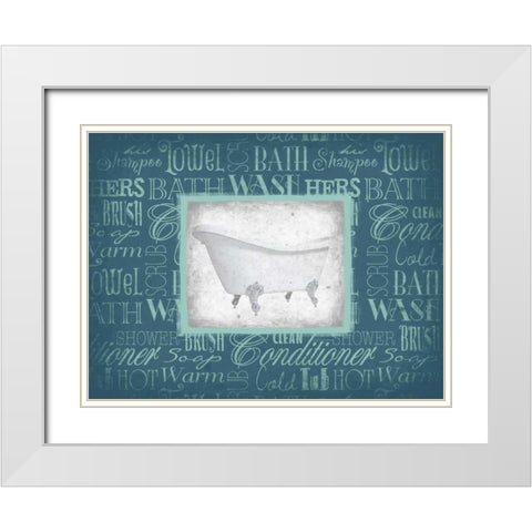 Tub White Modern Wood Framed Art Print with Double Matting by Grey, Jace