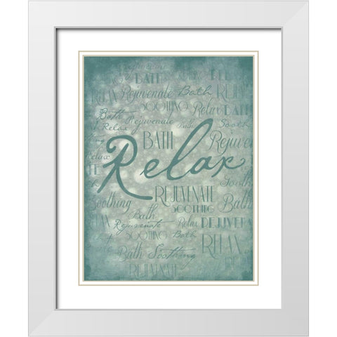 Relax White Modern Wood Framed Art Print with Double Matting by Grey, Jace