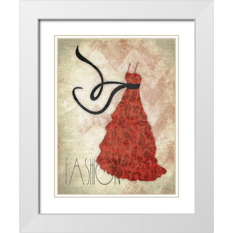 Fashion White Modern Wood Framed Art Print with Double Matting by Grey, Jace