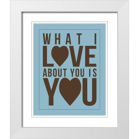 Text A3 White Modern Wood Framed Art Print with Double Matting by Grey, Jace