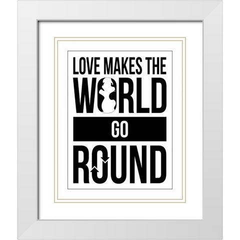 Text B2 White Modern Wood Framed Art Print with Double Matting by Grey, Jace