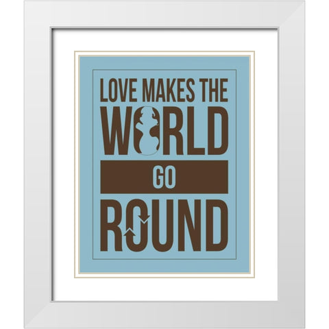 Text B3 White Modern Wood Framed Art Print with Double Matting by Grey, Jace