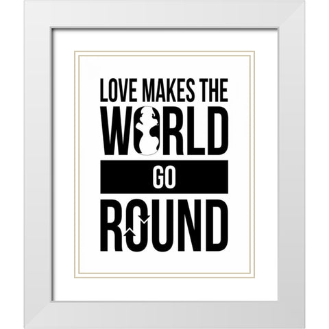 Text C White Modern Wood Framed Art Print with Double Matting by Grey, Jace
