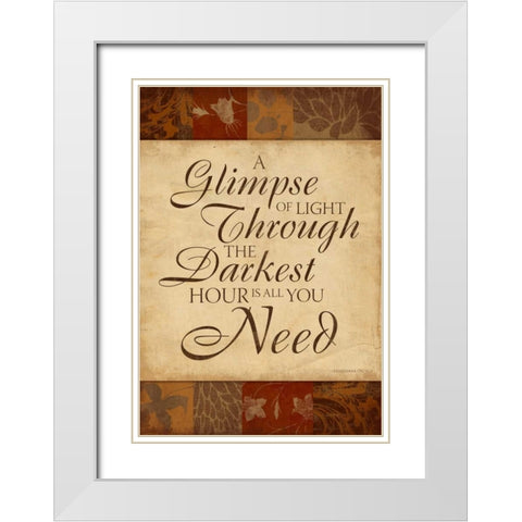 Inspirational B White Modern Wood Framed Art Print with Double Matting by Grey, Jace