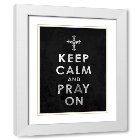 Keep Calm 2 White Modern Wood Framed Art Print with Double Matting by Grey, Jace