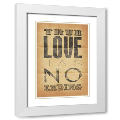 Love White Modern Wood Framed Art Print with Double Matting by Grey, Jace