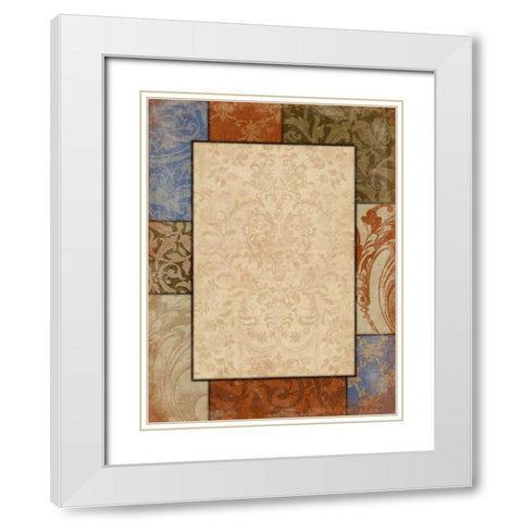 Border White Modern Wood Framed Art Print with Double Matting by Grey, Jace