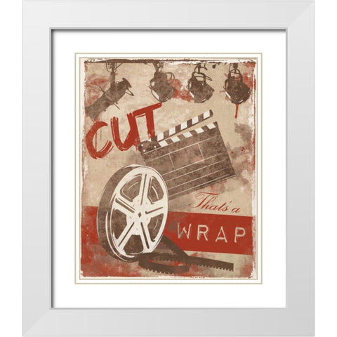 Cinema B4 White Modern Wood Framed Art Print with Double Matting by Grey, Jace