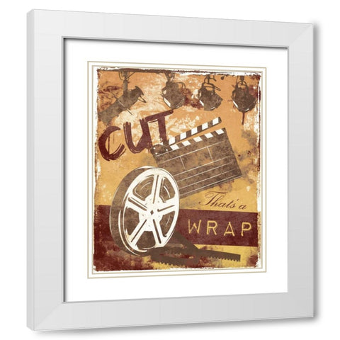 Cinema B5 White Modern Wood Framed Art Print with Double Matting by Grey, Jace