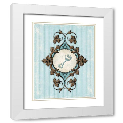 Rattle A White Modern Wood Framed Art Print with Double Matting by Grey, Jace