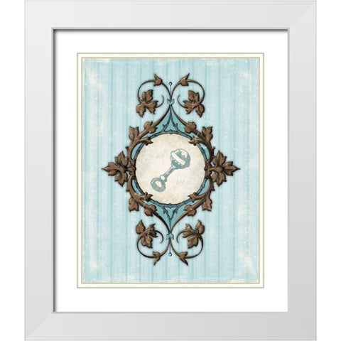 Rattle A White Modern Wood Framed Art Print with Double Matting by Grey, Jace