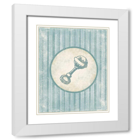 Rattle White Modern Wood Framed Art Print with Double Matting by Grey, Jace