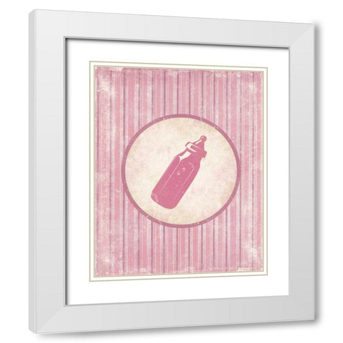 Bottle White Modern Wood Framed Art Print with Double Matting by Grey, Jace