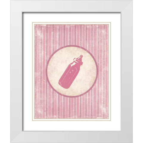 Bottle White Modern Wood Framed Art Print with Double Matting by Grey, Jace