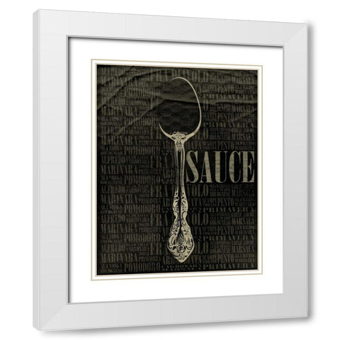 SAUCE Type 2 White Modern Wood Framed Art Print with Double Matting by Grey, Jace