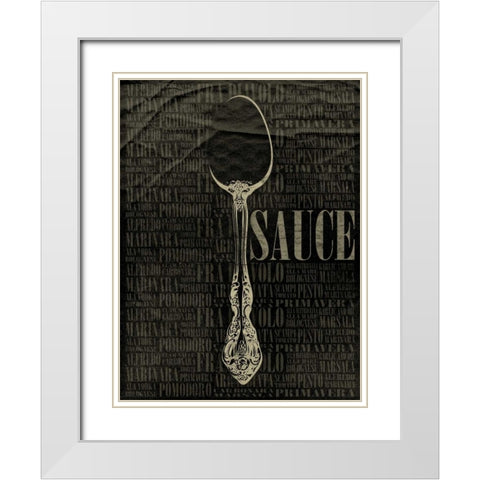 SAUCE Type 2 White Modern Wood Framed Art Print with Double Matting by Grey, Jace
