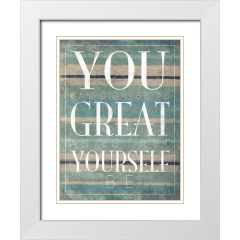 Great White Modern Wood Framed Art Print with Double Matting by Grey, Jace