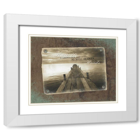 Heaven White Modern Wood Framed Art Print with Double Matting by Grey, Jace