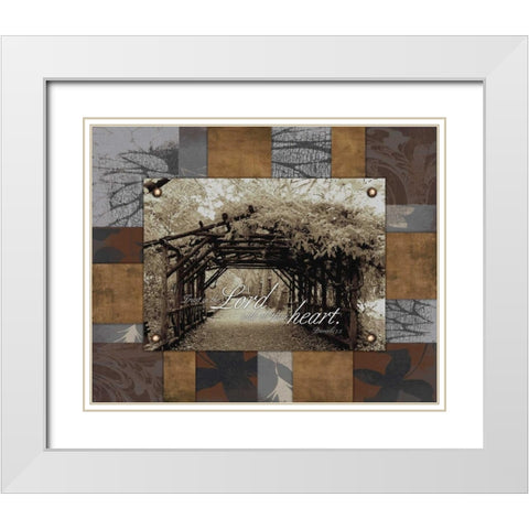 Trust the Lord White Modern Wood Framed Art Print with Double Matting by Grey, Jace