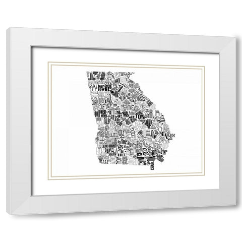 Georgia White Modern Wood Framed Art Print with Double Matting by Grey, Jace