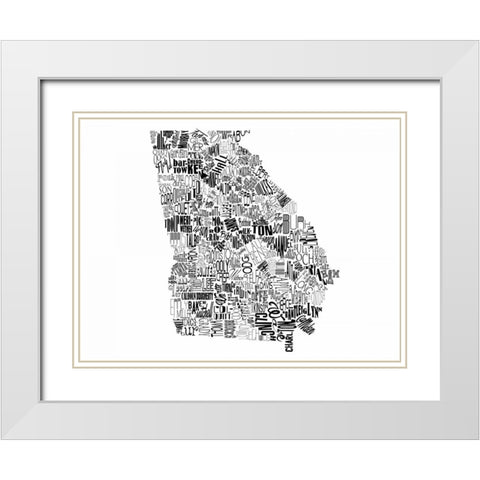 Georgia White Modern Wood Framed Art Print with Double Matting by Grey, Jace