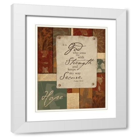 Hope White Modern Wood Framed Art Print with Double Matting by Grey, Jace