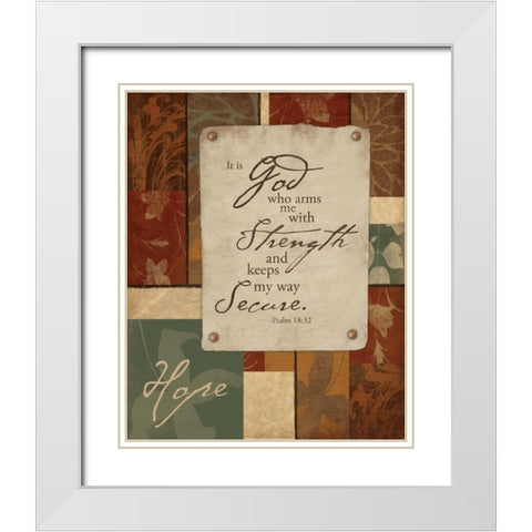Hope White Modern Wood Framed Art Print with Double Matting by Grey, Jace
