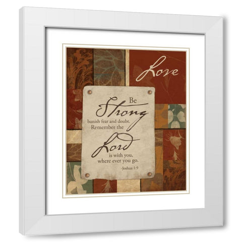 Love B White Modern Wood Framed Art Print with Double Matting by Grey, Jace