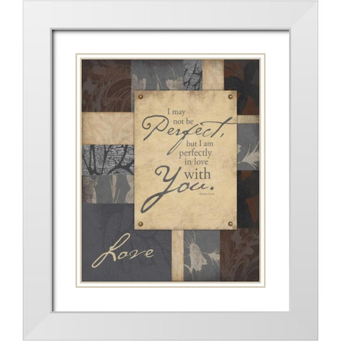 Love2 CLean Edge White Modern Wood Framed Art Print with Double Matting by Grey, Jace