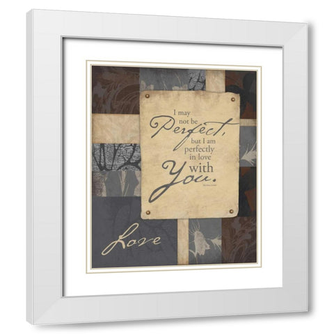 Love 2 White Modern Wood Framed Art Print with Double Matting by Grey, Jace